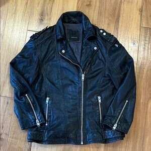 Vintage Leather Moto Jacket